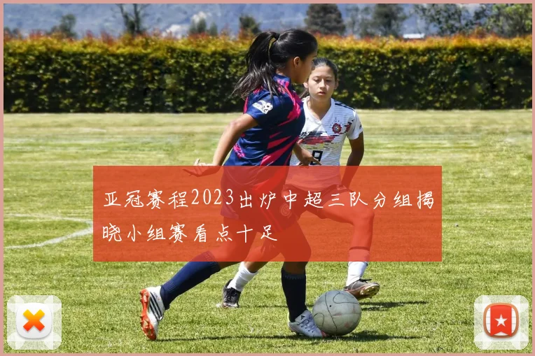 亚冠赛程2023出炉中超三队分组揭晓小组赛看点十足